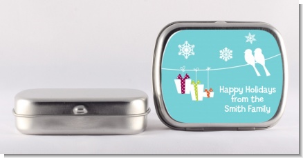 Happy Holidays on a String - Personalized Christmas Mint Tins