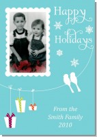 Happy Holidays on a String - Personalized Photo Christmas Cards