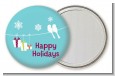 Happy Holidays on a String - Personalized Christmas Pocket Mirror Favors thumbnail