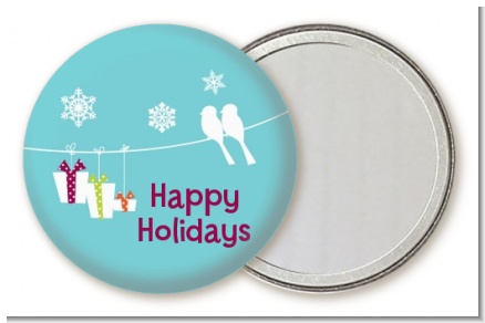 Happy Holidays on a String - Personalized Christmas Pocket Mirror Favors