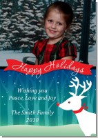 Happy Holidays Reindeer - Personalized Photo Christmas Cards