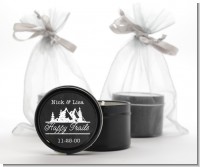 Happy Trails - Bridal Shower Black Candle Tin Favors