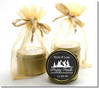 Happy Trails - Bridal Shower Gold Tin Candle Favors