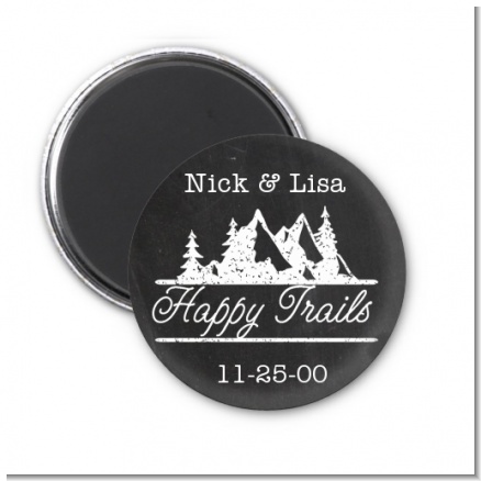 Happy Trails - Personalized Bridal Shower Magnet Favors