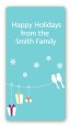Happy Holidays on a String - Custom Rectangle Christmas Sticker/Labels thumbnail