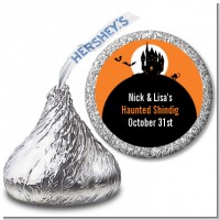 Haunted House - Hershey Kiss Halloween Sticker Labels