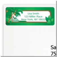 Hawaiian Luau - Bridal Shower Return Address Labels