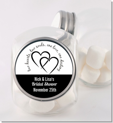 Hearts & Soul - Personalized Bridal Shower Candy Jar