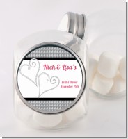 Hearts - Personalized Bridal Shower Candy Jar