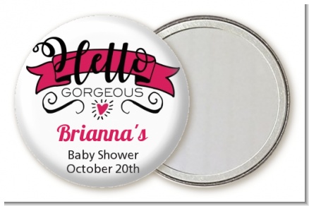 Hello Gorgeous - Personalized Baby Shower Pocket Mirror Favors