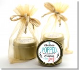 He Popped The Question - Bridal Shower Gold Tin Candle Favors