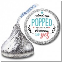 He Popped The Question - Hershey Kiss Bridal Shower Sticker Labels