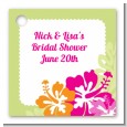 Hibiscus - Personalized Bridal Shower Card Stock Favor Tags thumbnail