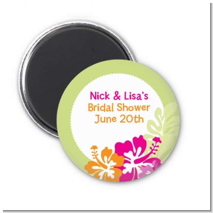 Hibiscus - Personalized Bridal Shower Magnet Favors