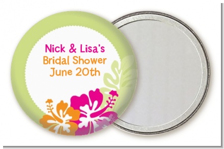 Hibiscus - Personalized Bridal Shower Pocket Mirror Favors