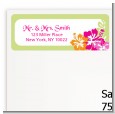 Hibiscus - Bridal Shower Return Address Labels thumbnail