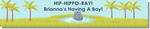 Hippopotamus Boy - Personalized Baby Shower Banners