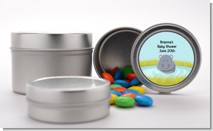 Hippopotamus Boy - Custom Baby Shower Favor Tins