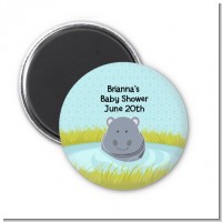 Hippopotamus Boy - Personalized Baby Shower Magnet Favors