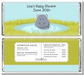 Hippopotamus Boy - Personalized Baby Shower Candy Bar Wrappers