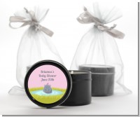 Hippopotamus Girl - Baby Shower Black Candle Tin Favors