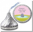 Hippopotamus Girl - Hershey Kiss Baby Shower Sticker Labels thumbnail