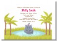 Hippopotamus Girl - Baby Shower Petite Invitations thumbnail