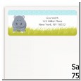 Hippopotamus Boy - Baby Shower Return Address Labels thumbnail