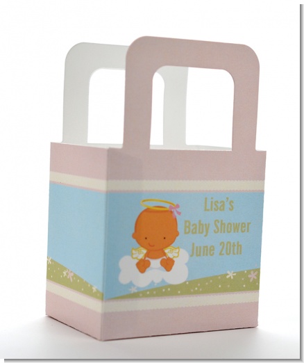 Angel in the Cloud Girl Hispanic - Personalized Baby Shower Favor Boxes