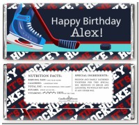 Hockey - Personalized Birthday Party Candy Bar Wrappers