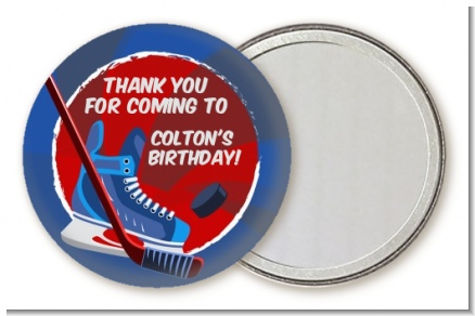 Hockey - Personalized Birthday Party Pocket Mirror Favors