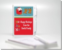 Santa And His Reindeer - Baby Shower Personalized Notebook Favor