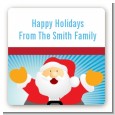 Ho Ho Ho Santa Claus - Square Personalized Christmas Sticker Labels thumbnail