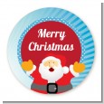 Ho Ho Ho Santa Claus - Round Personalized Christmas Sticker Labels thumbnail