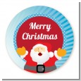 Ho Ho Ho Santa Claus - Round Personalized Christmas Sticker Labels thumbnail
