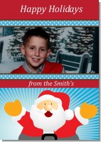 Ho Ho Ho Santa Claus - Personalized Photo Christmas Cards