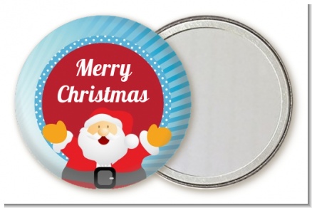 Ho Ho Ho Santa Claus - Personalized Christmas Pocket Mirror Favors