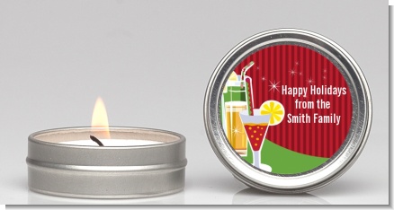 Holiday Cocktails - Christmas Candle Favors