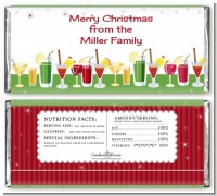 Holiday Cocktails - Personalized Christmas Candy Bar Wrappers