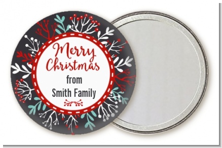 Holly Berries - Personalized Christmas Pocket Mirror Favors