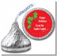 Holly - Hershey Kiss Christmas Sticker Labels thumbnail