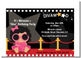 Hollywood Diva on the Red Carpet - Birthday Party Petite Invitations