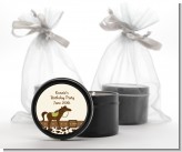 Horse - Birthday Party Black Candle Tin Favors