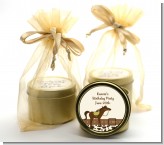 Horse - Birthday Party Gold Tin Candle Favors