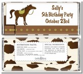 Horse - Personalized Birthday Party Candy Bar Wrappers