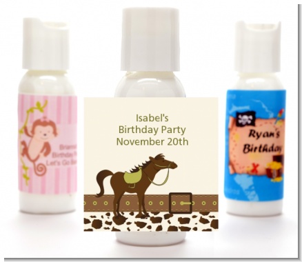 Horse - Personalized Birthday Party Lotion Favors
