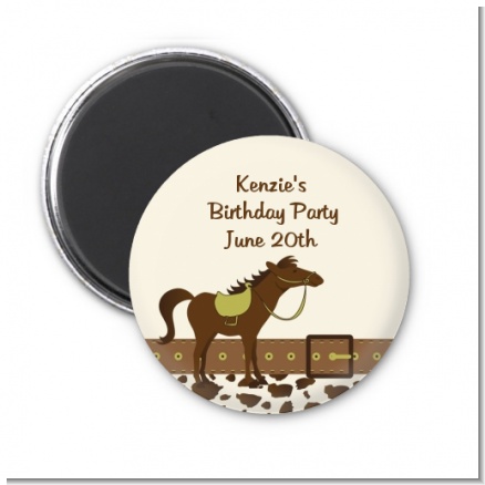 Horse - Personalized Birthday Party Magnet Favors