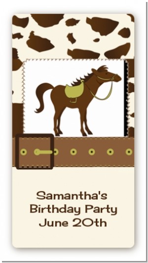 Horse - Custom Rectangle Birthday Party Sticker/Labels
