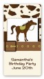 Horse - Custom Rectangle Birthday Party Sticker/Labels thumbnail