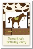 Horse - Custom Large Rectangle Birthday Party Sticker/Labels